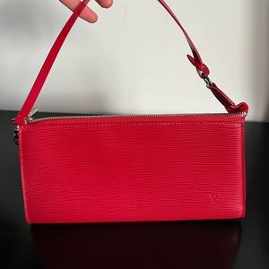 Louis Vuitton Red Epi Leather Pochette